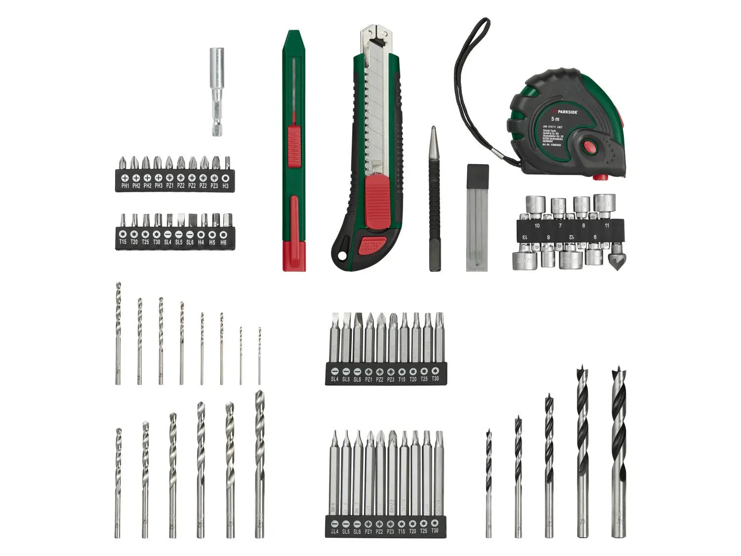 PARKSIDE Set perceuse-visseuse sans fil PBSA 12 E4 + batterie + chargeur + accessoires, 12 V