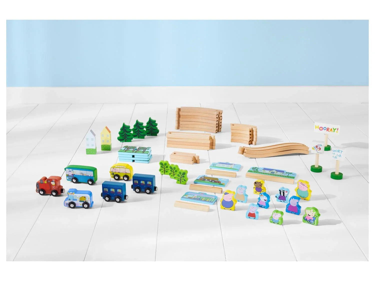 Coffret de train en bois Peppa Pig