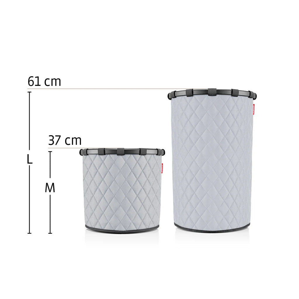 Homebasket M Frame Rhombus Light Grey