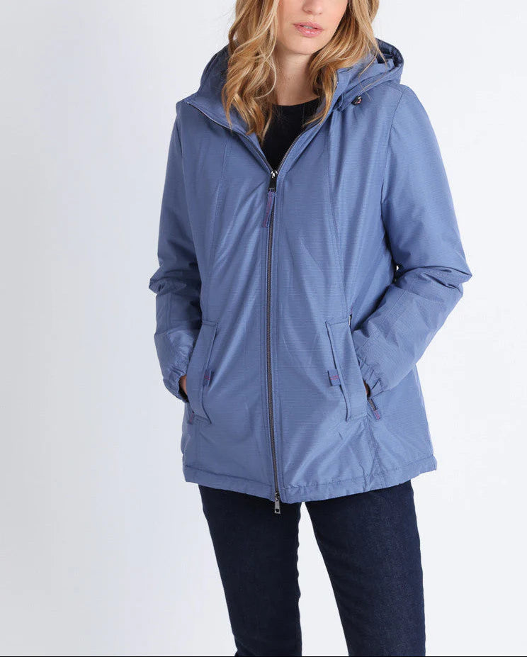 Parka doudoune femme bleu horizon