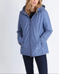 Parka doudoune femme bleu horizon