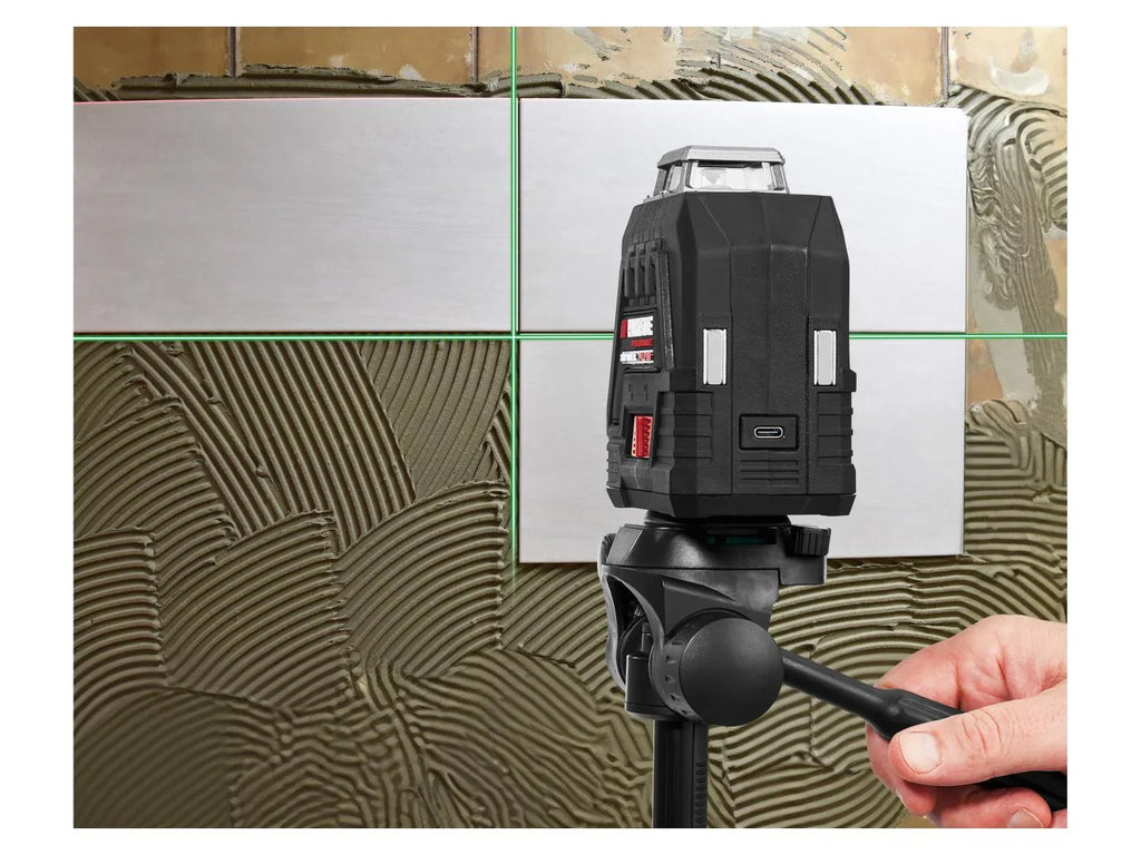 PARKSIDE PERFORMANCE Niveau laser en croix sans fil PKLLP 360 B3, vert, 20 m