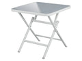 LIVARNO home Table pliante en aluminium Houston, blanc/gris clair