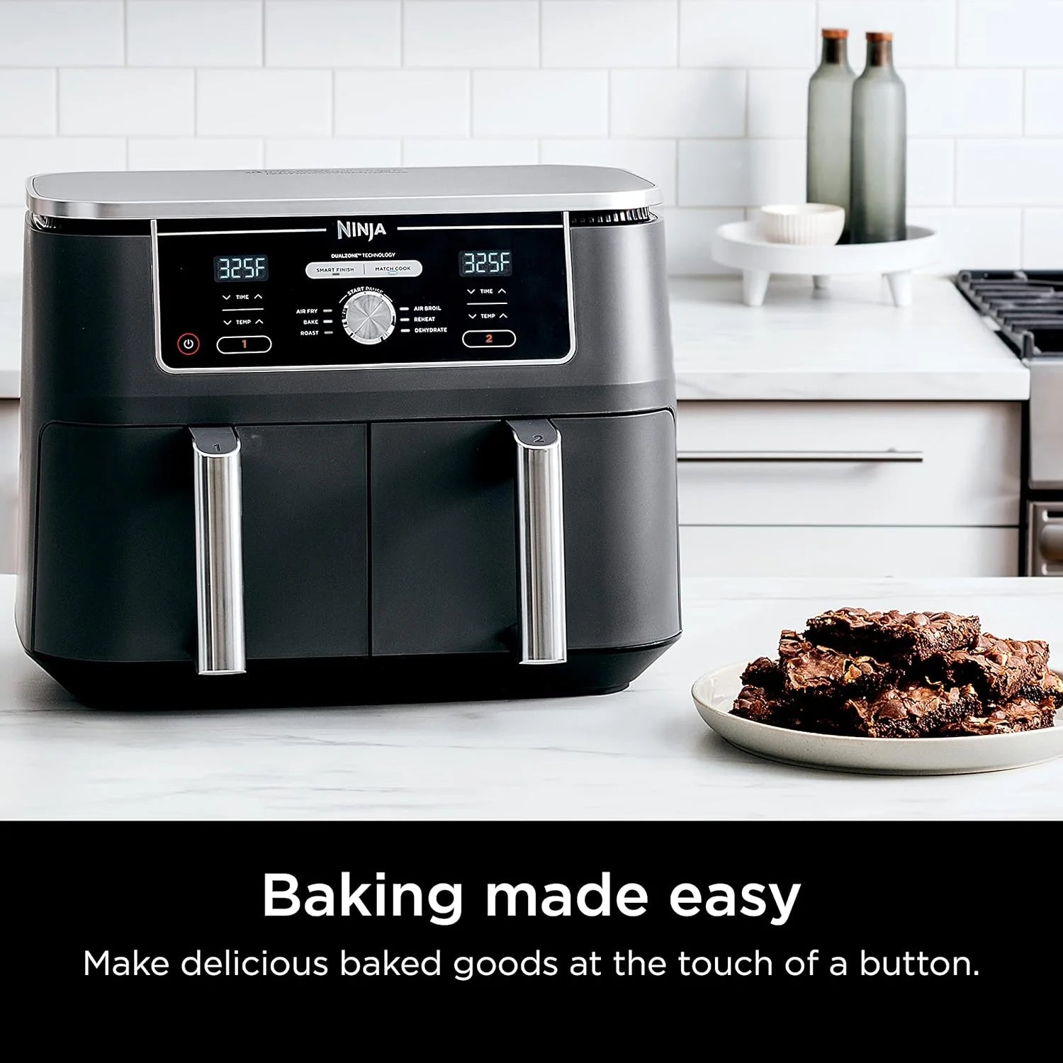 Ninja Foodi 6-in-1 FlexBasket Air Fryer with 7-Quart MegaZone and Basket Divider