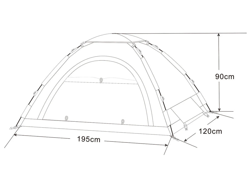 Rocktrail Tente de camping Easy Set-Up, 2 personnes