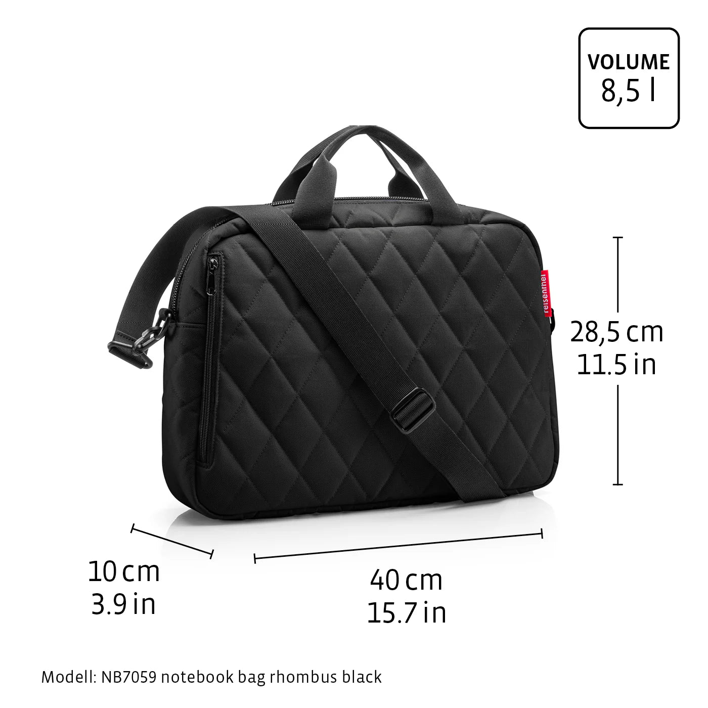 Notebook Bag Rhombus Light Grey