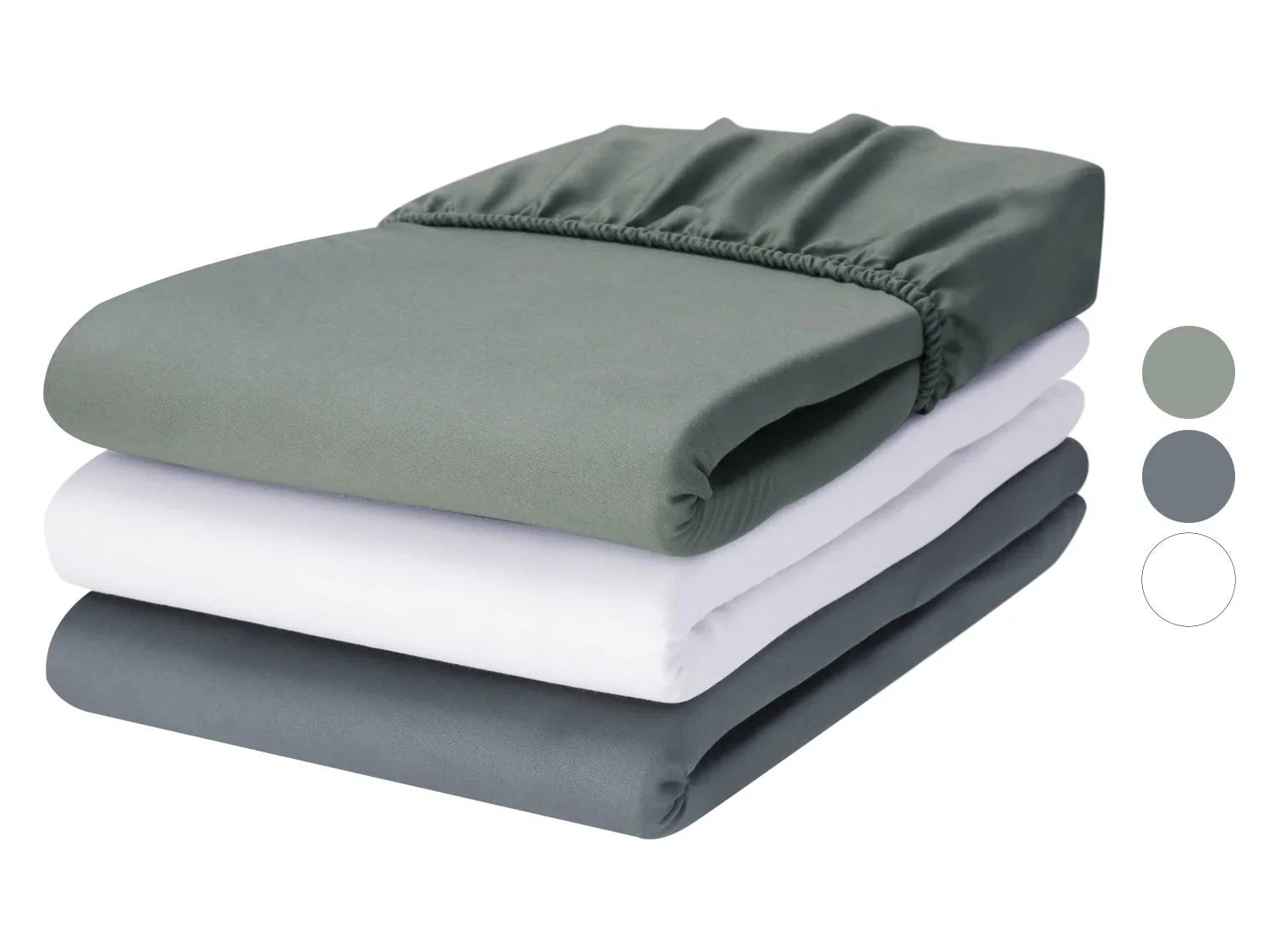 LIVARNO Drap-housse en satin, 140-160 x 200 cm