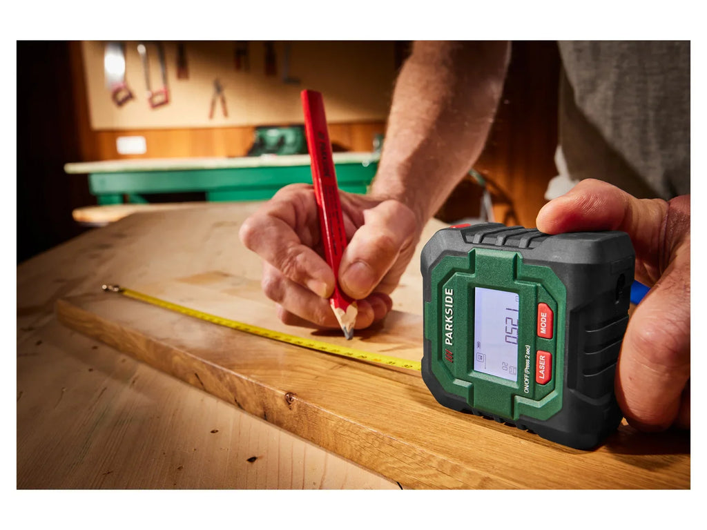 PARKSIDE Tlmtre laser sans fil avec mtre ruban PLMB 4 C2, 50 m
