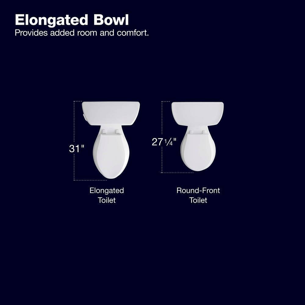 Highline Arc Extra Tall Elongated Toilet 1.28 GPF White with Seat