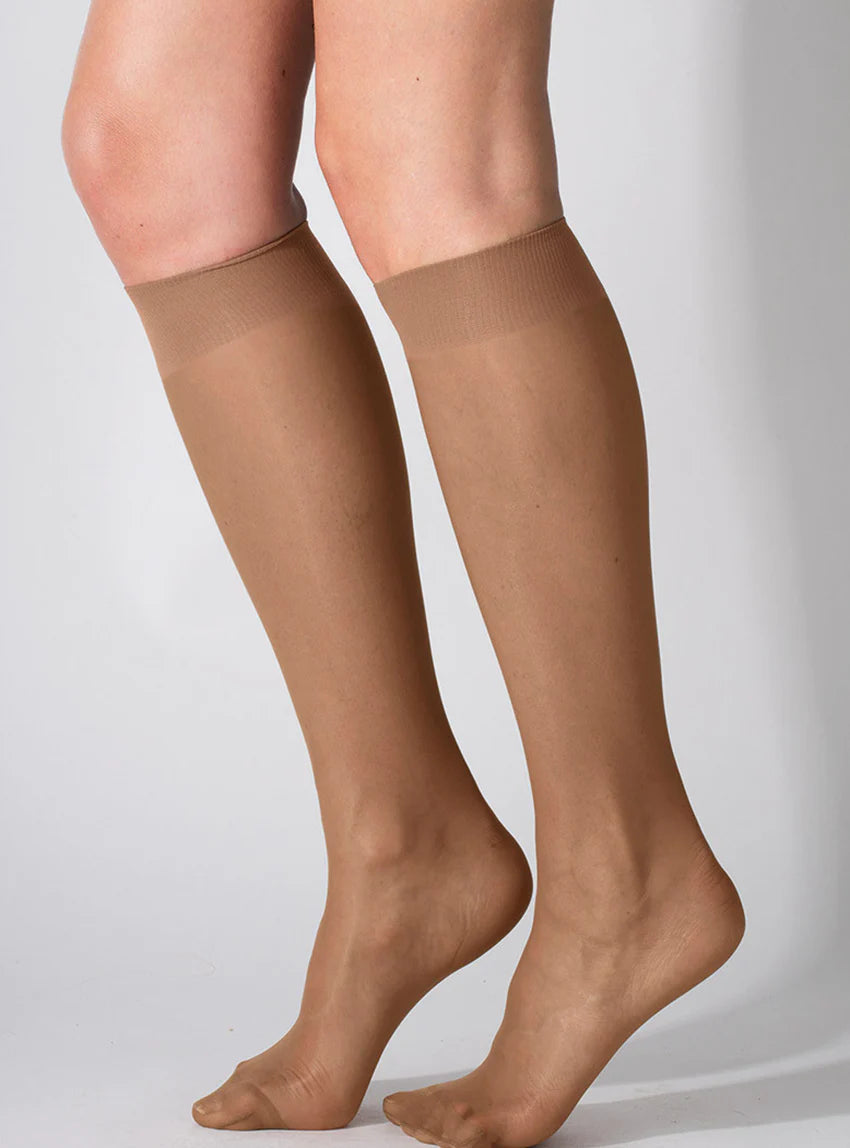 Mi-bas 30 deniers beige