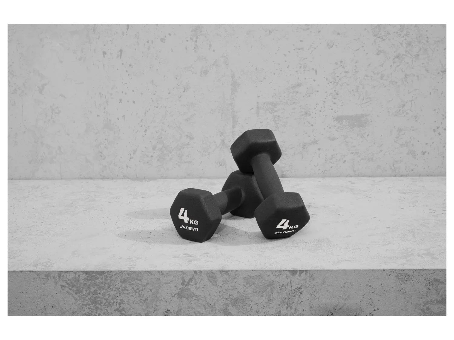 CRIVIT Lot d'haltres, 2x 3 kg ou 2x 4 kg