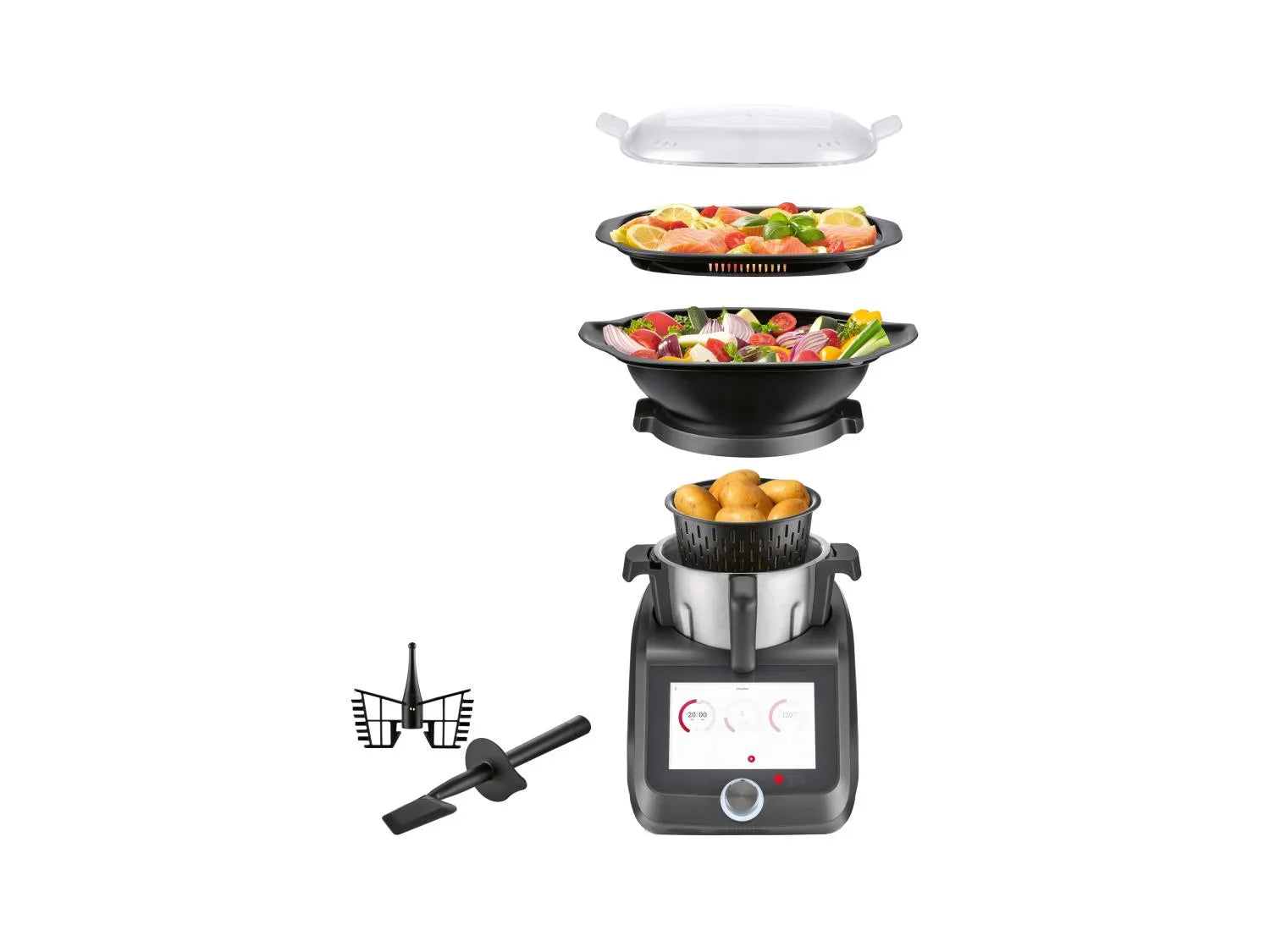 SILVERCREST KITCHEN TOOLS Monsieur Cuisine Smart SKMS 1200 C1, Anthracite Mat