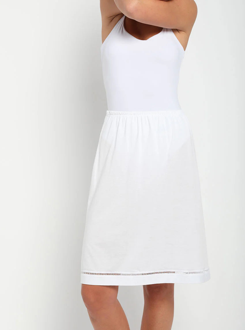 Jupon femme en coton blanc