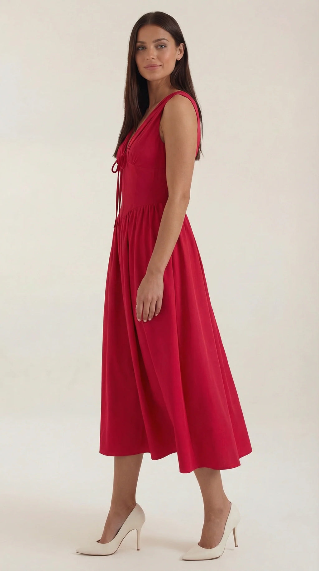 Robe mi-longue d'été corset pour femme