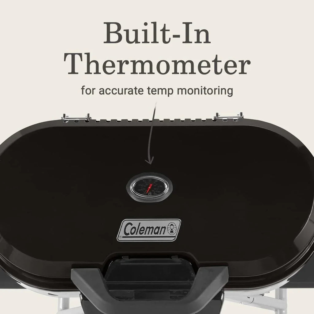 RoadTrip 285 Portable Stand-Up Propane Grill with 3 Adjustable Burners Instastart Ignition 20,000 BTUs