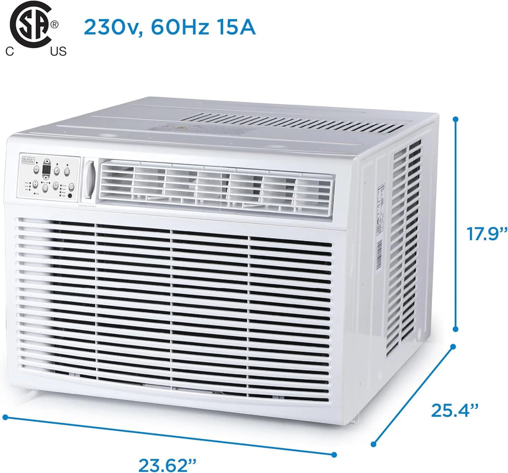 BLACK+DECKER Window Air Conditioner 5000 BTU, Cools Up to 150 Square Feet, AC Unit with Mechanical Controls, Manual Fan Only and Cool Settings, BD05MWT6, White