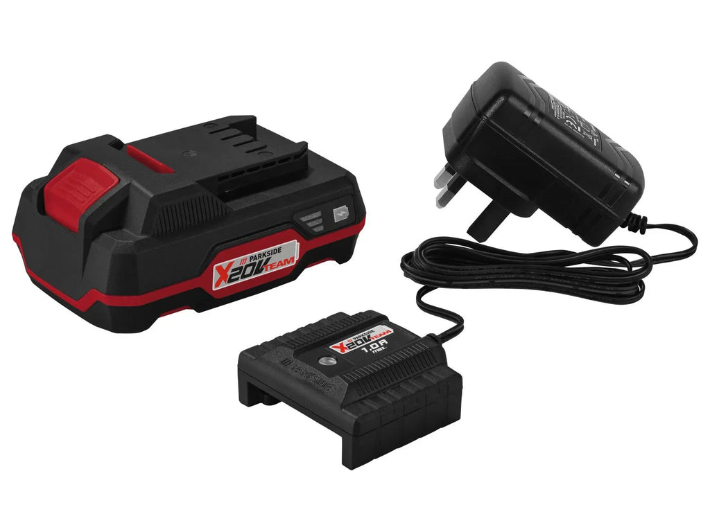 PARKSIDE Perceuse-visseuse sans fil avec batterie et chargeur PBSA 20-Li A1, 20 V