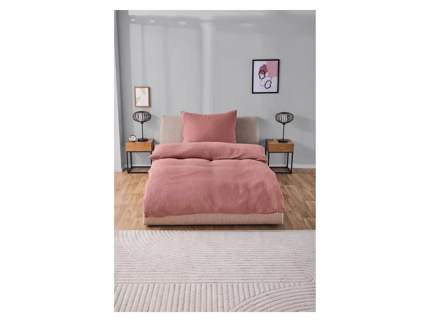 LIVARNO home Parure de lit en mousseline, 140 x 200 cm