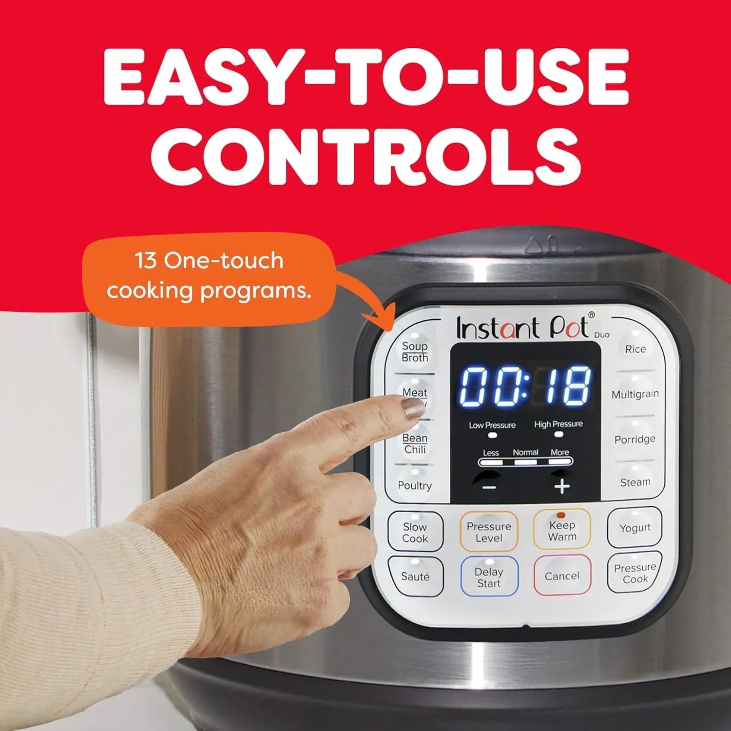 Instant Pot Duo 7 in 1 Electric Pressure Cooker Slow Cooker Rice Cooker Steamer Sauté Pan