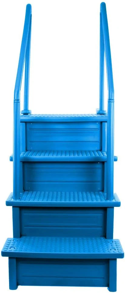 Select Anti-Slip in-Pool Steps | Gray | for Above Ground Swimming Pools | Can Mount to Decks 48 to 54 H | Safety Stairs Capacity Up to 300 lbs