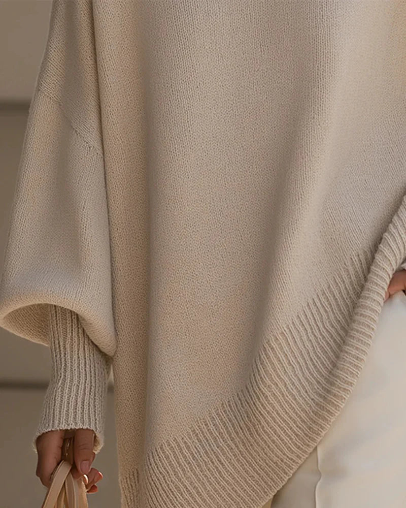 Pull col rond coupe décontractée