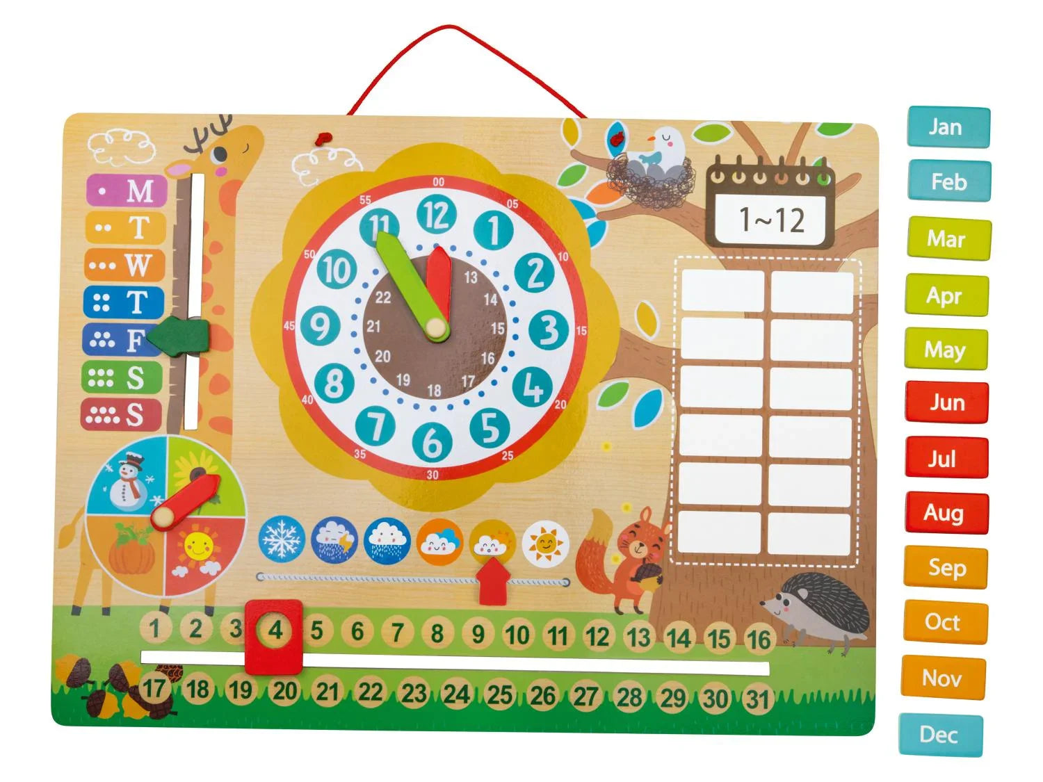 Playtive Ordinateur portable en bois ou Horloge magntique