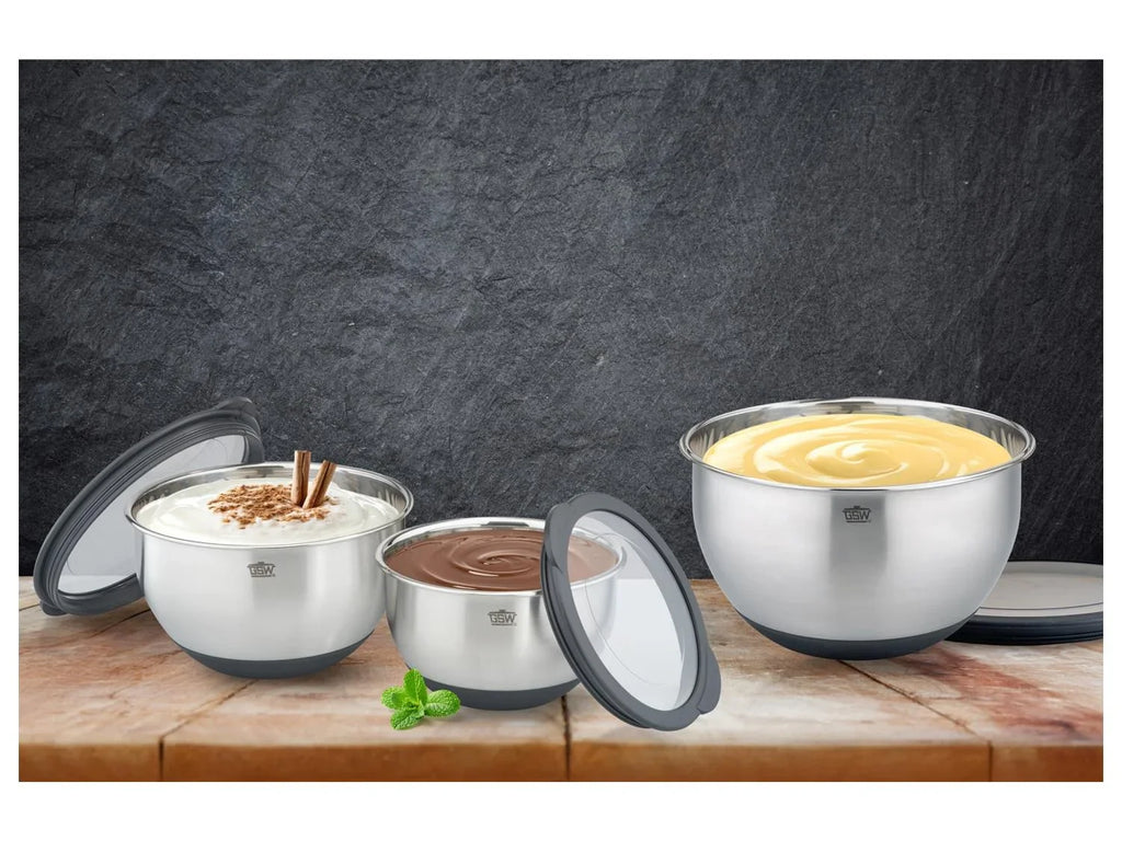 GSW Set de 3 bols avec couvercle de conservation hermtique