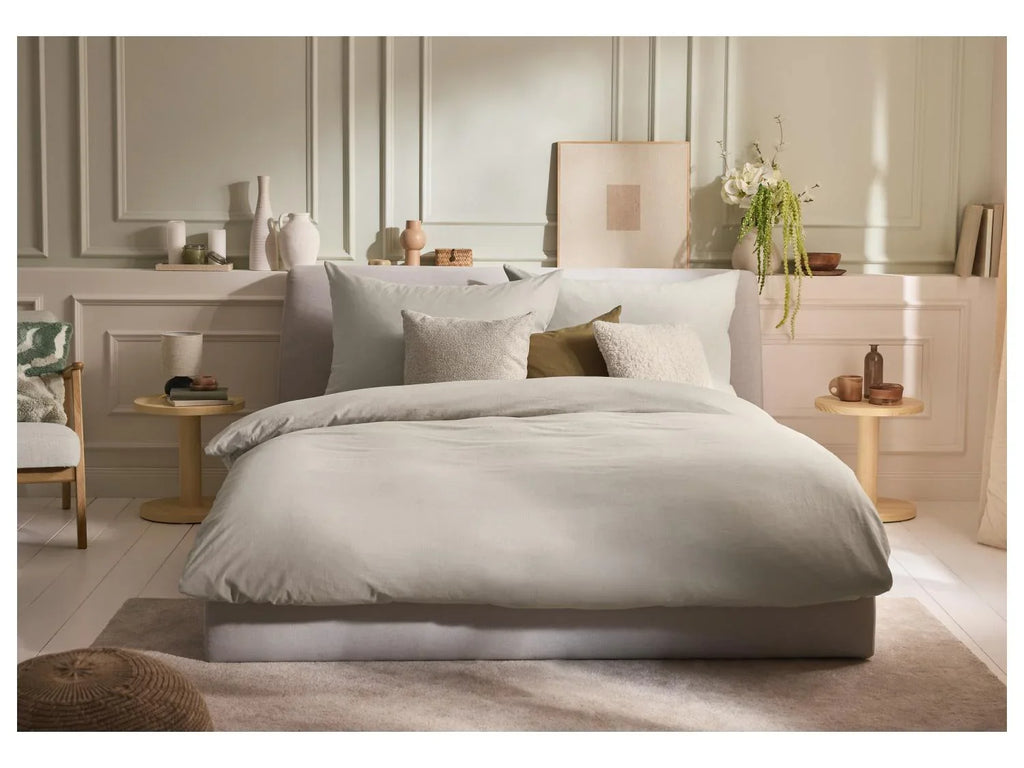 LIVARNO Parure de lit en coton et lin, 260 x 240 cm