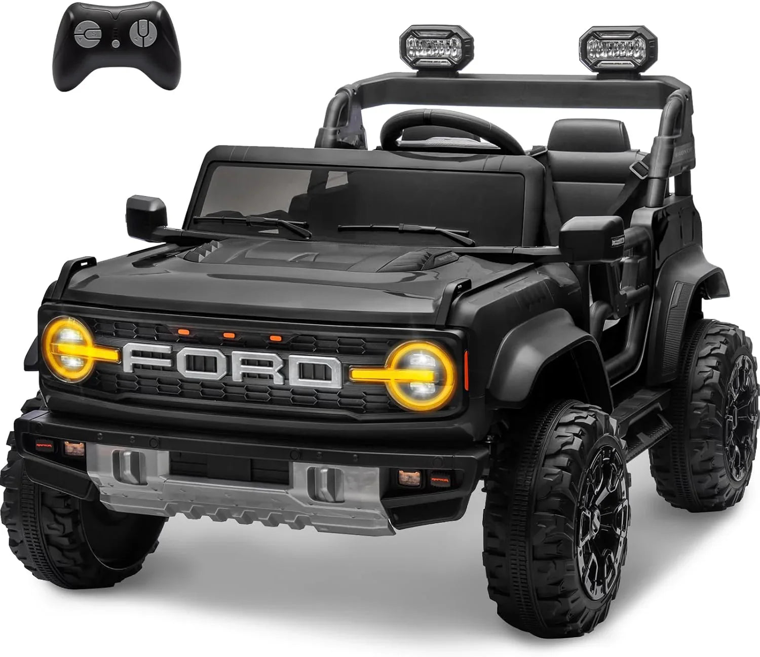 Bronco Raptor Two-Seater Ride-On Car Truck Toy Blue