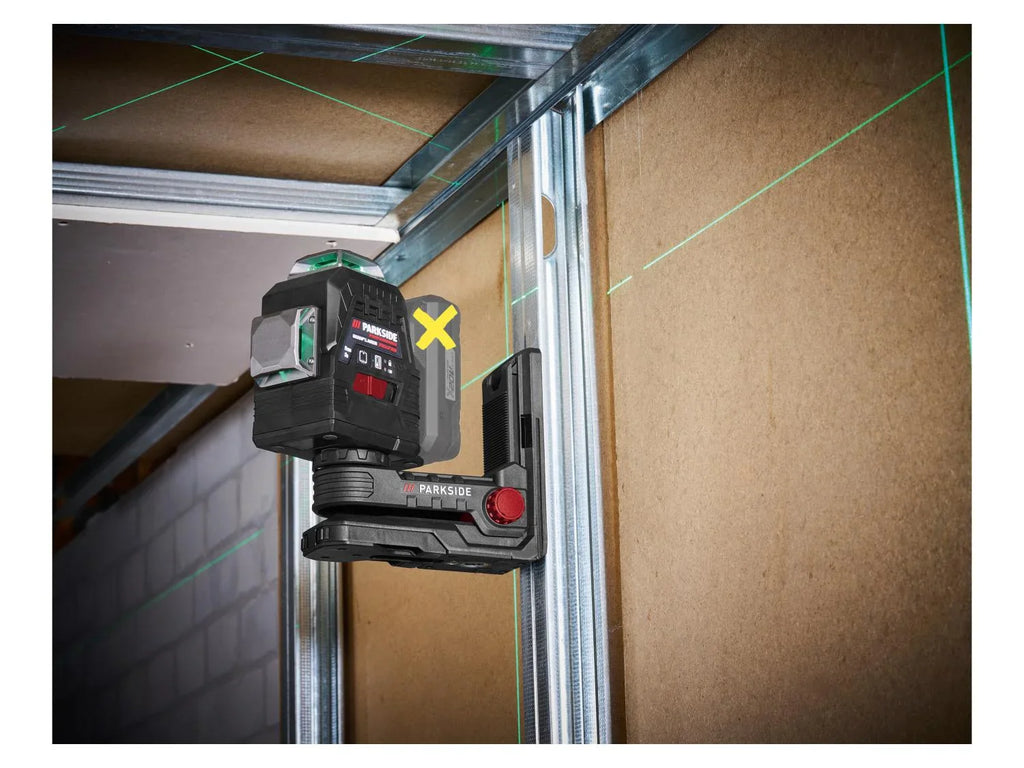 PARKSIDE PERFORMANCE Niveau laser en croix sans fil PKLLP 3360 A1, vert, 30 m 20 V