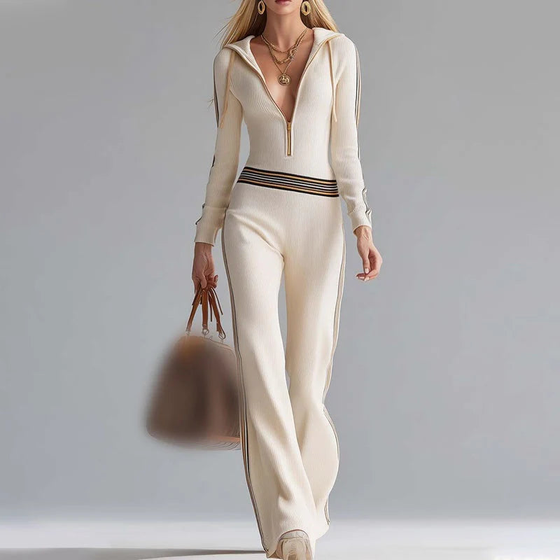 Camille | Combinaison tricotée chic sportive rétro