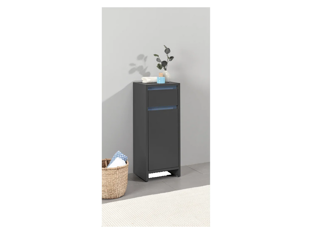 LIVARNO home Armoire latrale de salle de bains Oslo, 32 x 80 x 28 cm, noire
