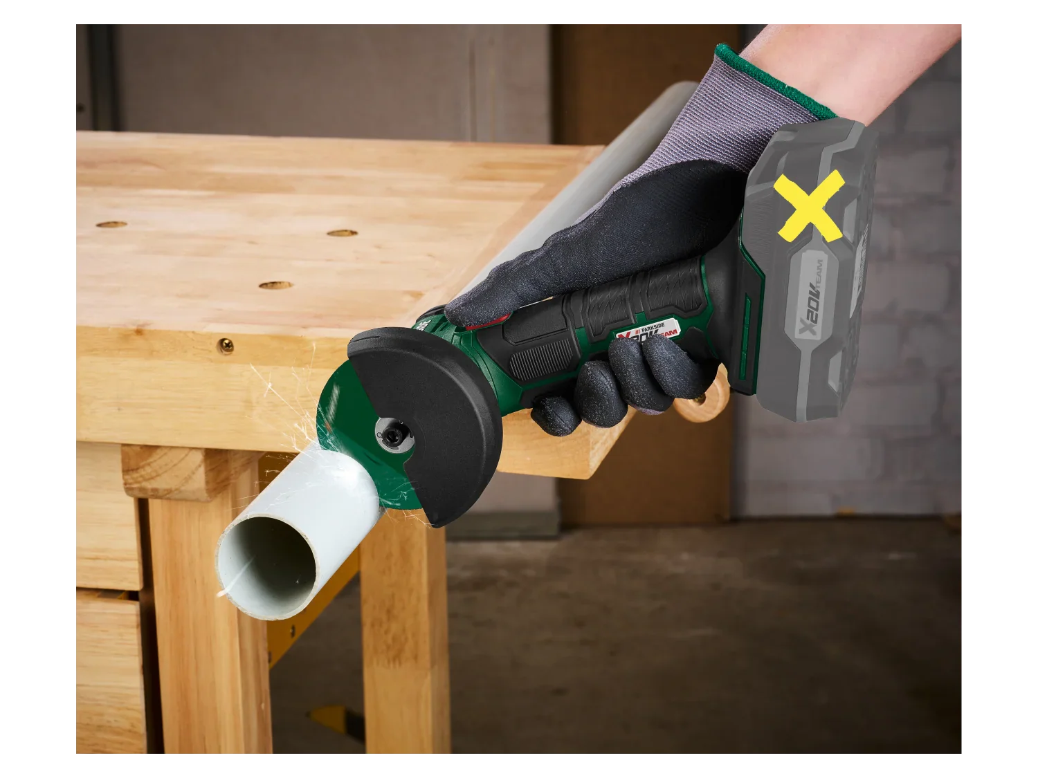 PARKSIDE Meuleuse dangle sans fil PWSAM 20-Li B2, 76 mm, 20 V
