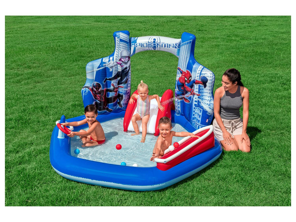 Bestway Aire de jeux gonflable Spider-Man ou Princesses Disney