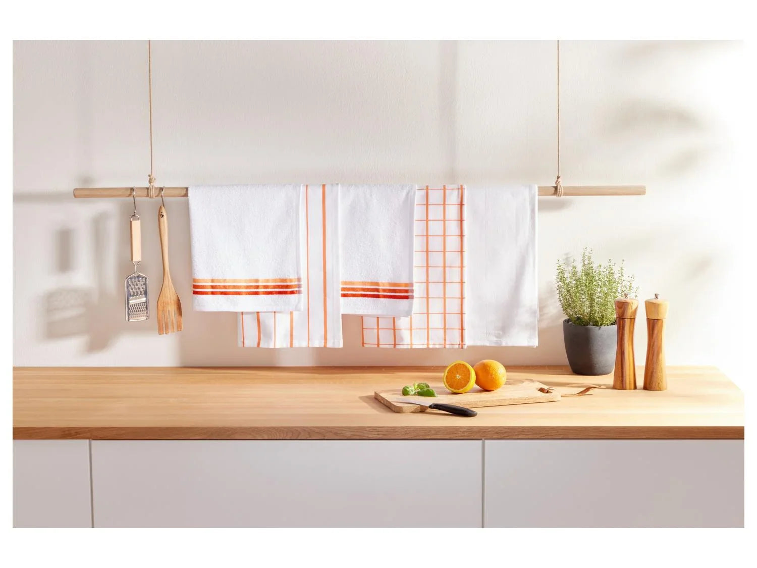 LIVARNO home Set de 5 torchons de cuisine