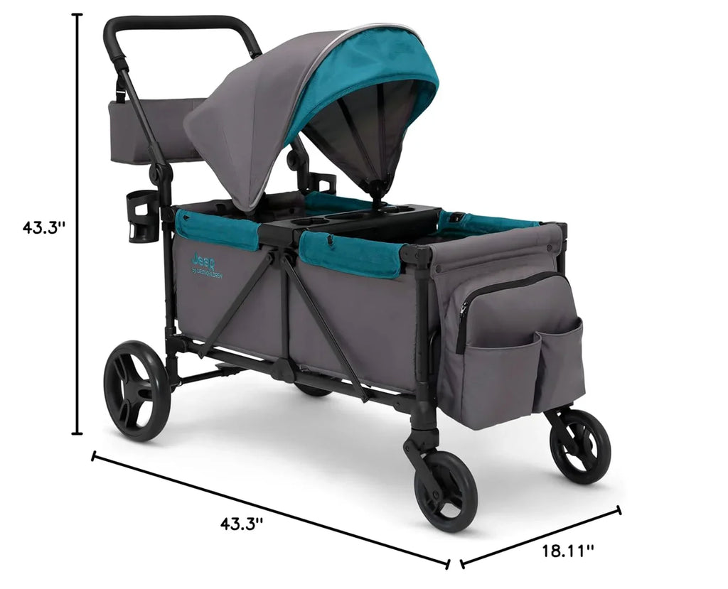 Jeep Sport All-Terrain Stroller Wagon by Delta Children Includes Canopy Parent Organizer