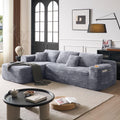 Cloud Sectional Couch with L-Shape Chaise Modern Modular Sofa Deep Seat Built-in Cup Holder