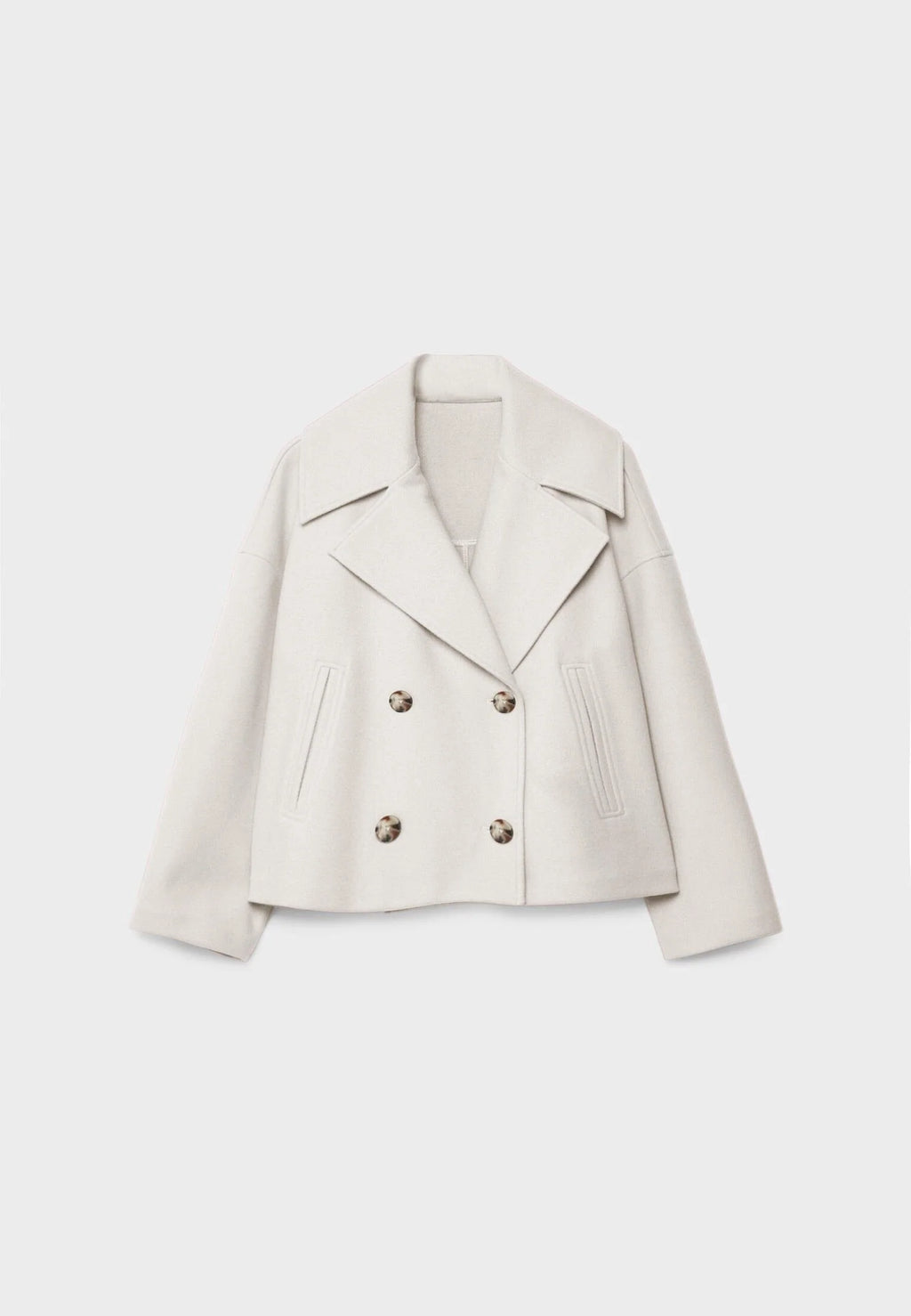 Manteau court classique intemporel pour femmes