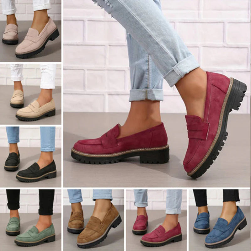 Lucy | Mocassins confortables et chunky pour femmes avec plateforme