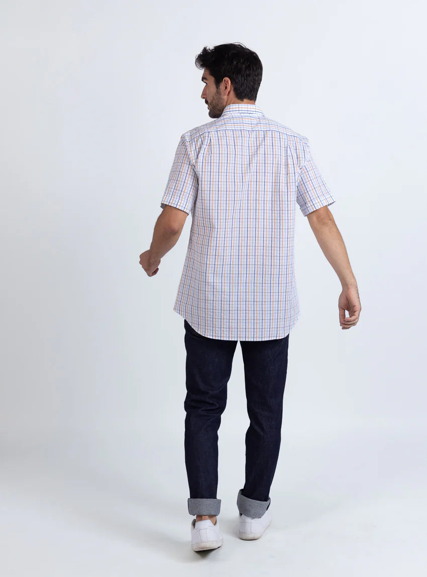 Chemise homme coton bleu horizon