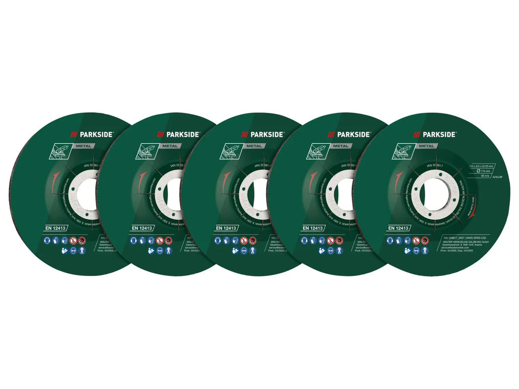 Set de disques ou Plateau auto-agrippant avec disques abrasifs,  115 mm