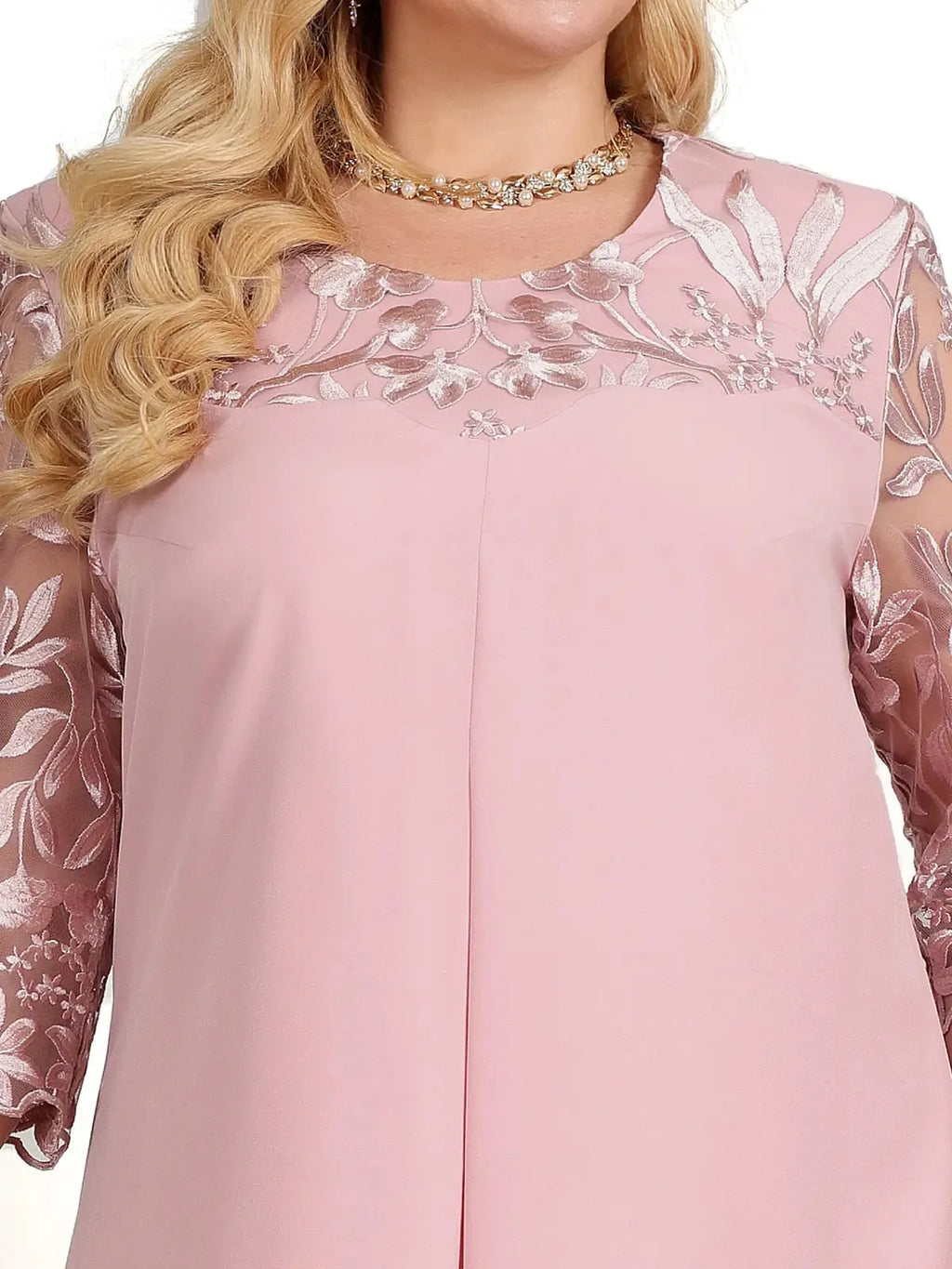 Sophie Paris I Plus Size Robe à fleurs brodées
