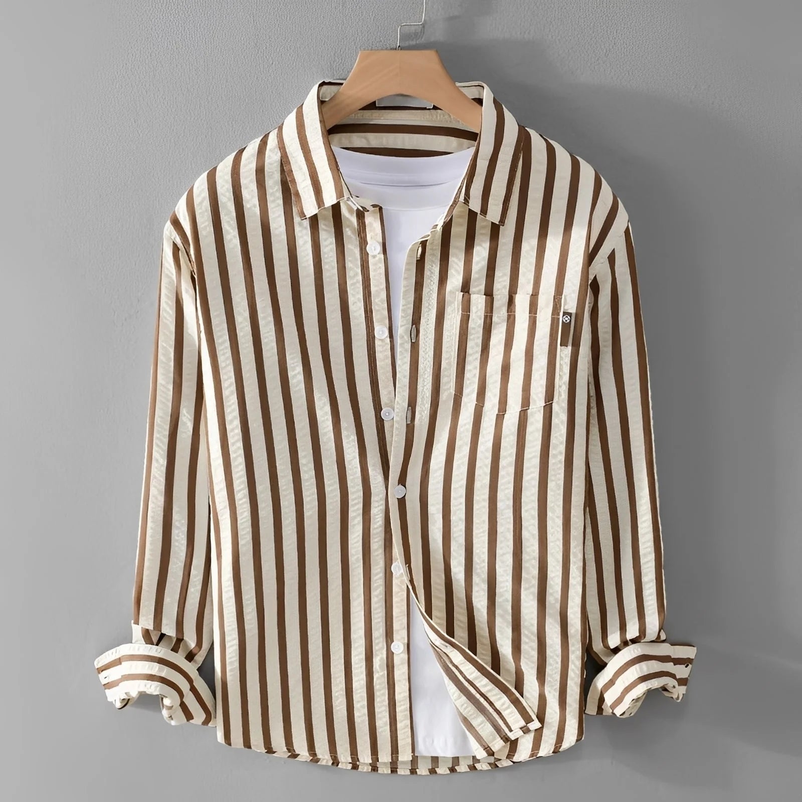 Marvin - Chemise à rayures élégante à manches longues