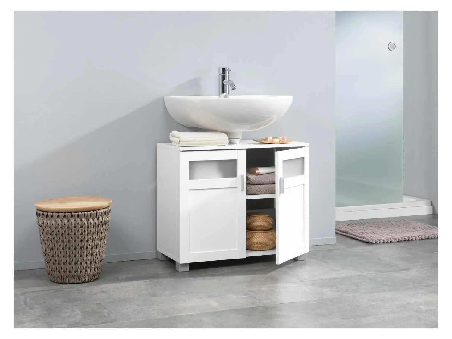 LIVARNO home Armoire de toilette + meuble sous-vasque Basel