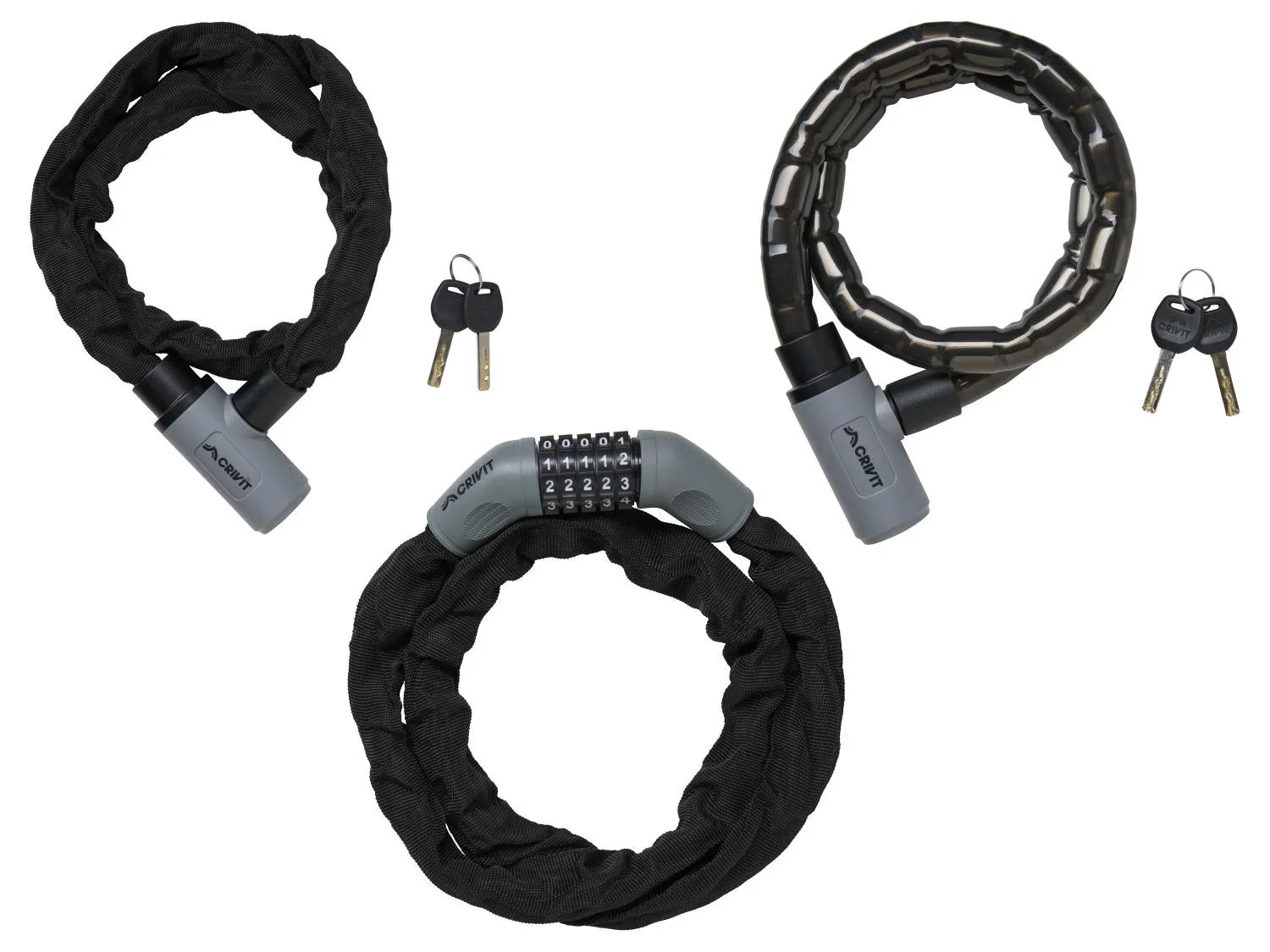 CRIVIT Chane antivol pour vlo ou cble antivol blind pour vlo