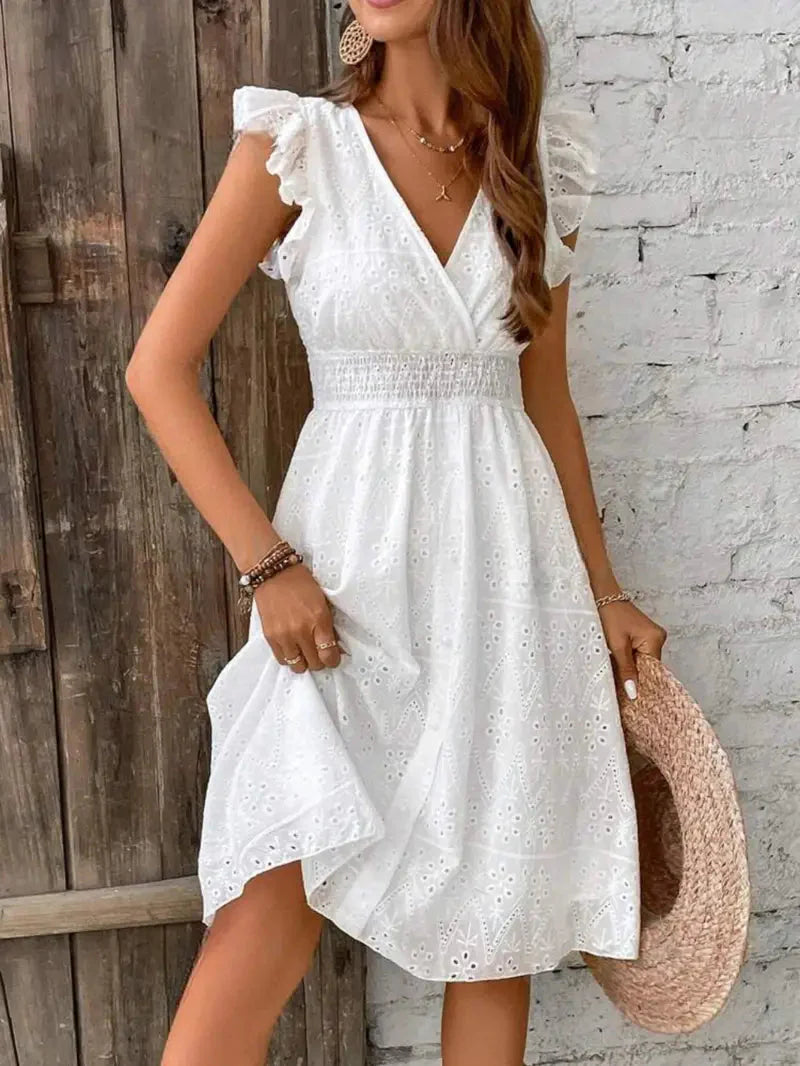 Robe à manches papillon