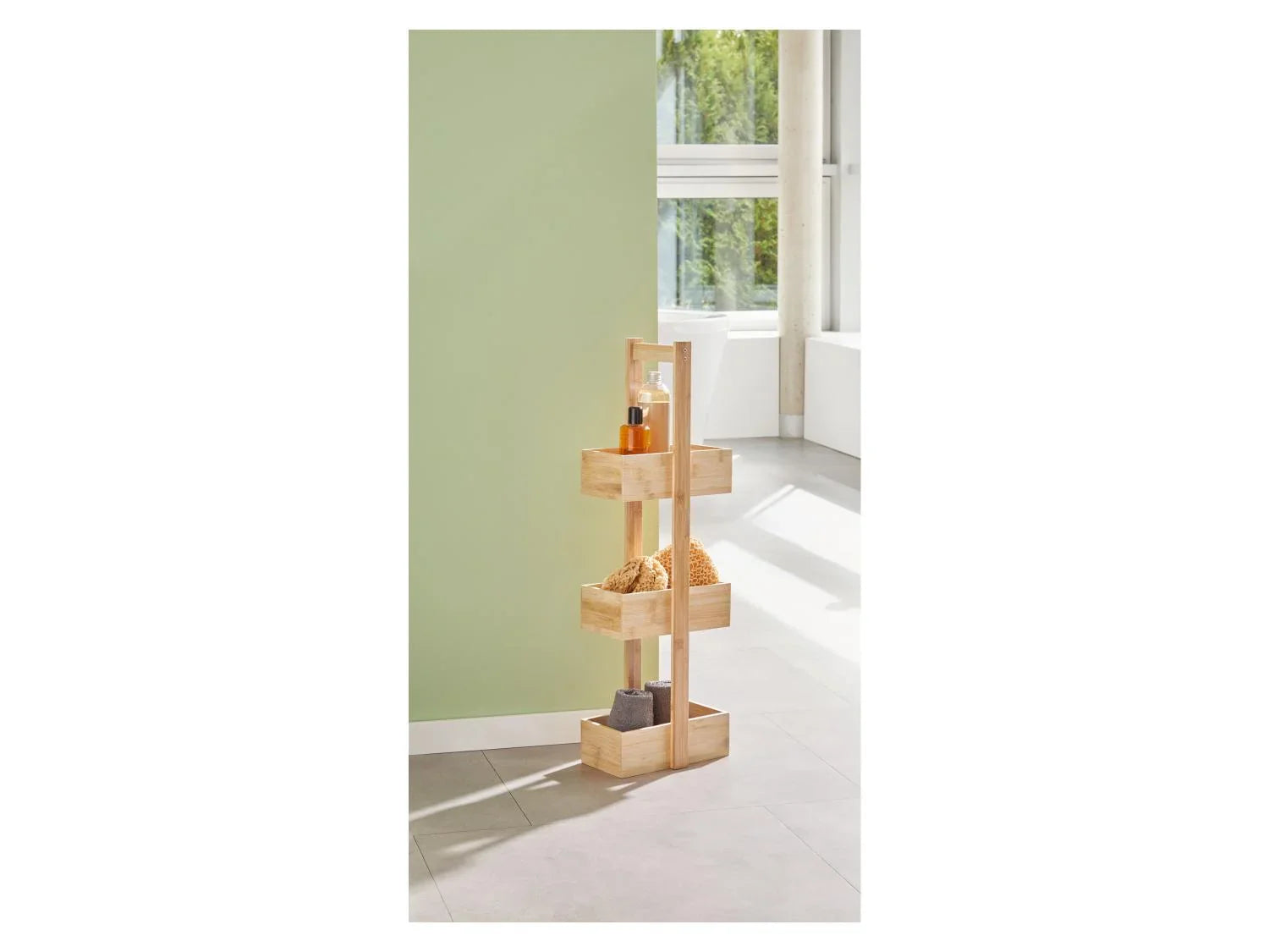 LIVARNO home Rangements en bambou pour salle de bains