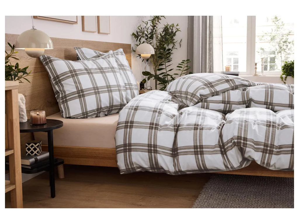 LIVARNO Drap-housse en flanelle, 180-200 x 200 cm