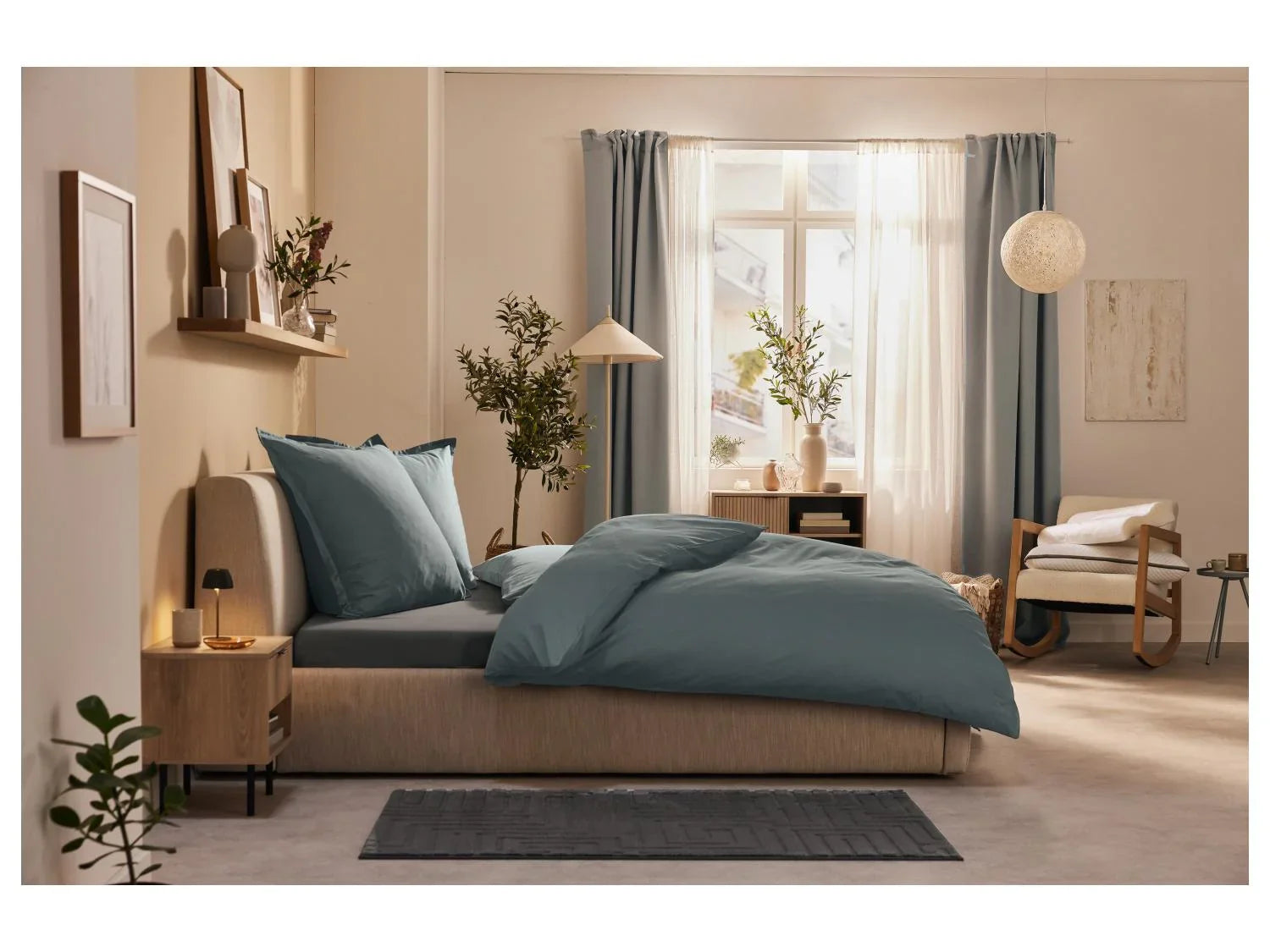 LIVARNO home Parure de lit en satin de lyocell, 140 x 200 cm