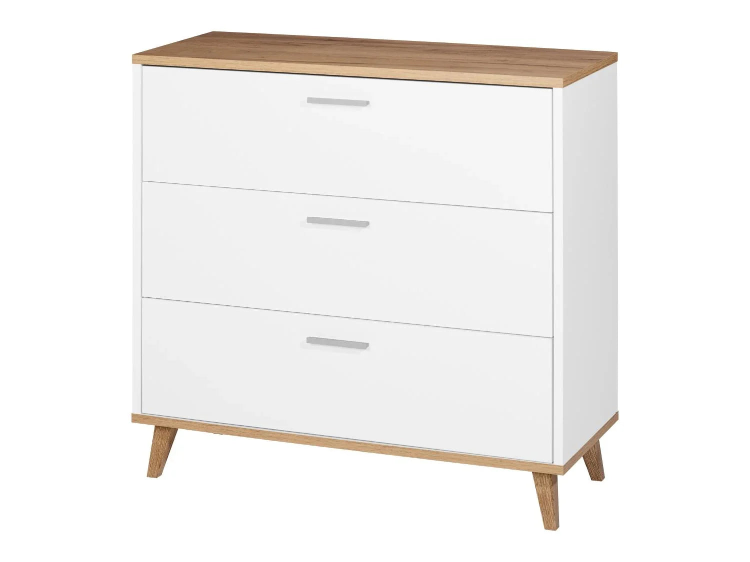 LIVARNO home Commode Corfou, 80 x 75 x 33 cm, blanche/imitation chne